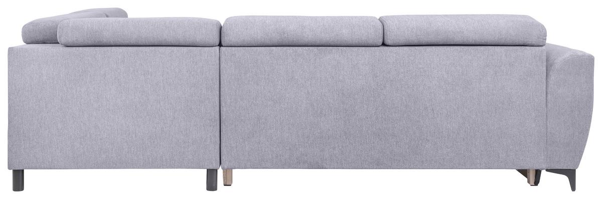 Ecksofa Lapis Grau S: 255/217 cm - Schwarz/Grau, KONVENTIONELL, Textil (255/217cm) - MID.YOU