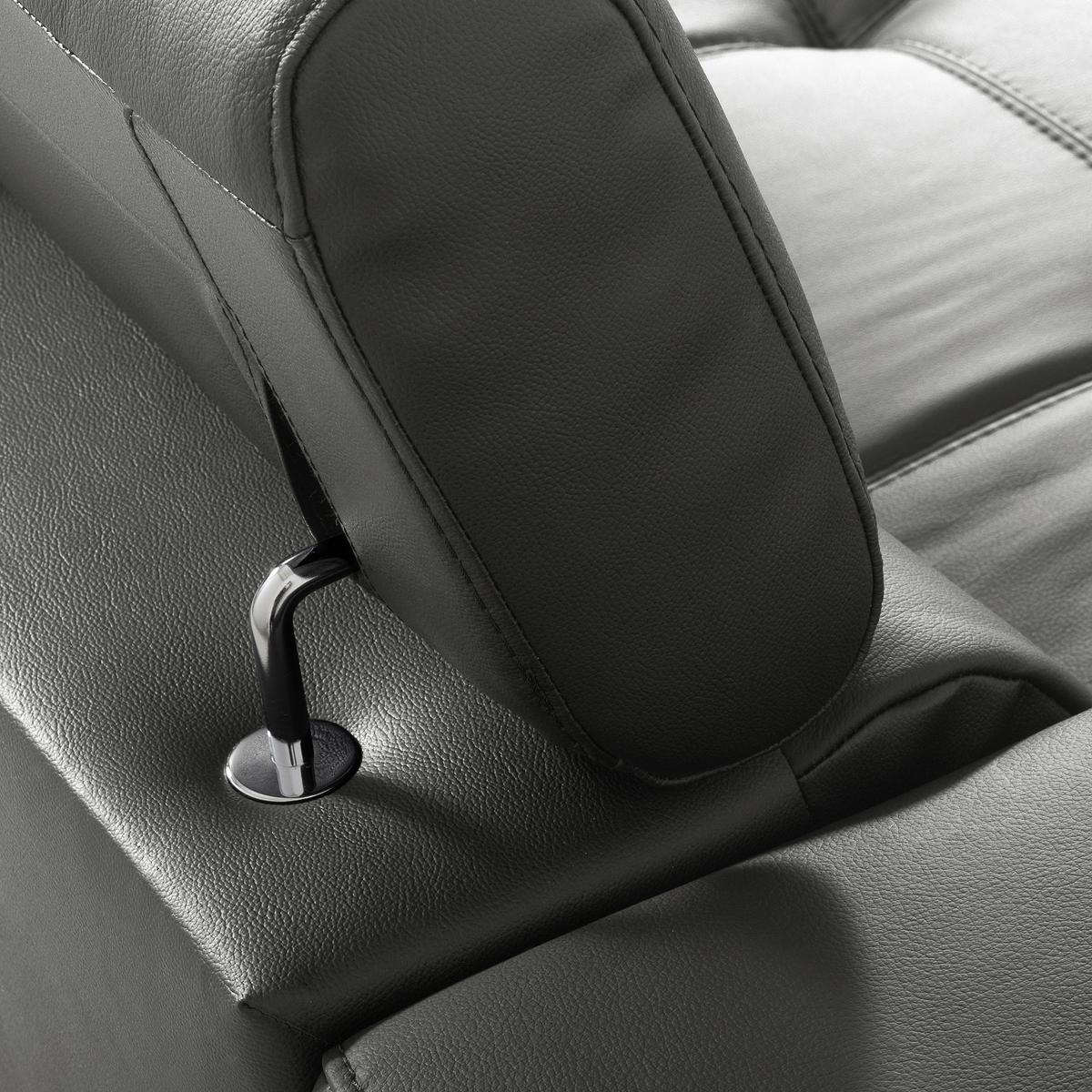 Ecksofa Torino Teilleder Anthrazit 247x173 - Anthrazit/Schwarz, Design, Leder/Textil (247/173cm) - Livetastic