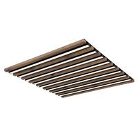 Led-deckenleuchte 67347d3cct Hayden - Dunkelbraun/Schwarz, Natur, Holzwerkstoff/Kunststoff (60/60/6cm) - Globo