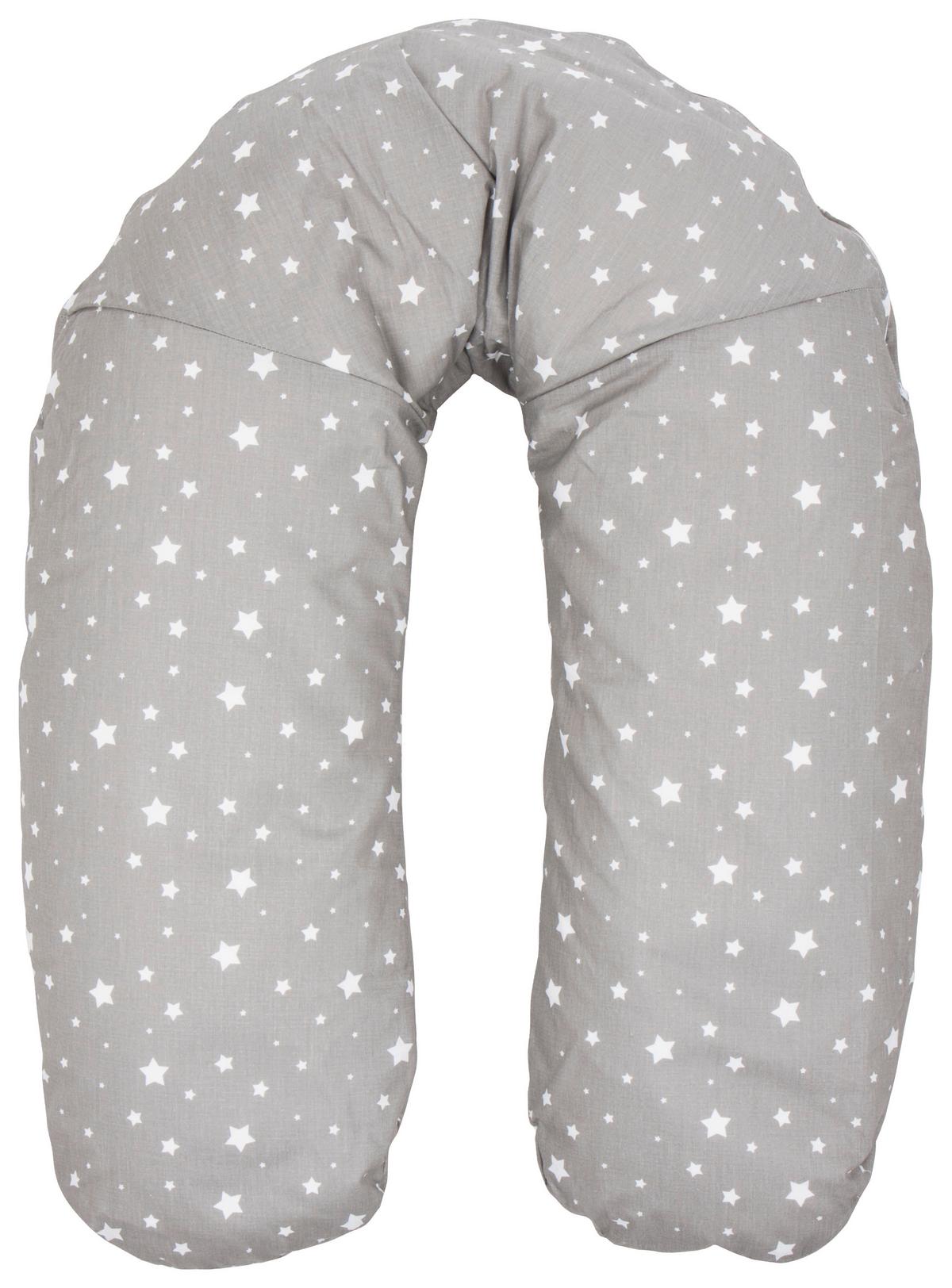 Stillkissen Grau/Weiß L: 160 cm Grau/Weiß Bezug Abnehmbar - Weiß/Grau, MODERN, Textil (160cm) - Fillikid