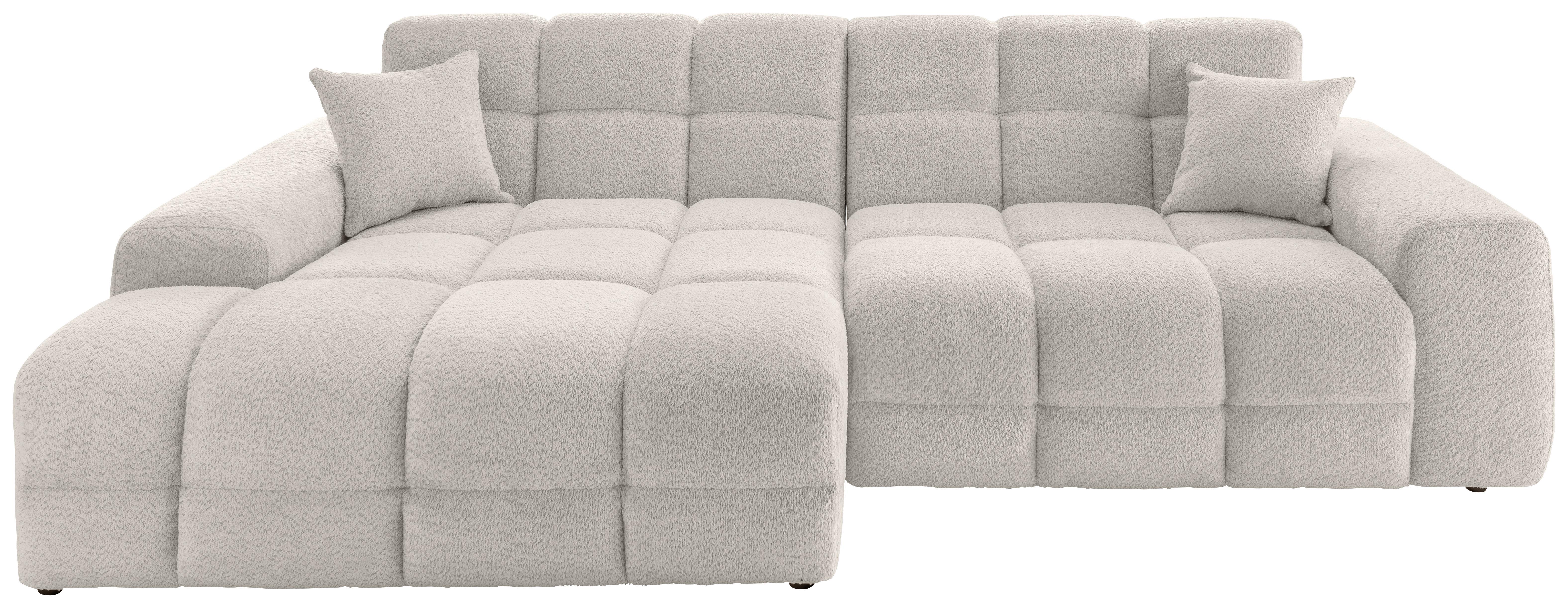 Ecksofa Bosco, Weiß S: 152x301 cm - Schwarz/Weiß, MODERN, Textil (152/301cm) - Livetastic