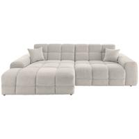 Ecksofa Bosco, Weiß S: 152x301 cm - Schwarz/Weiß, MODERN, Textil (152/301cm) - Livetastic