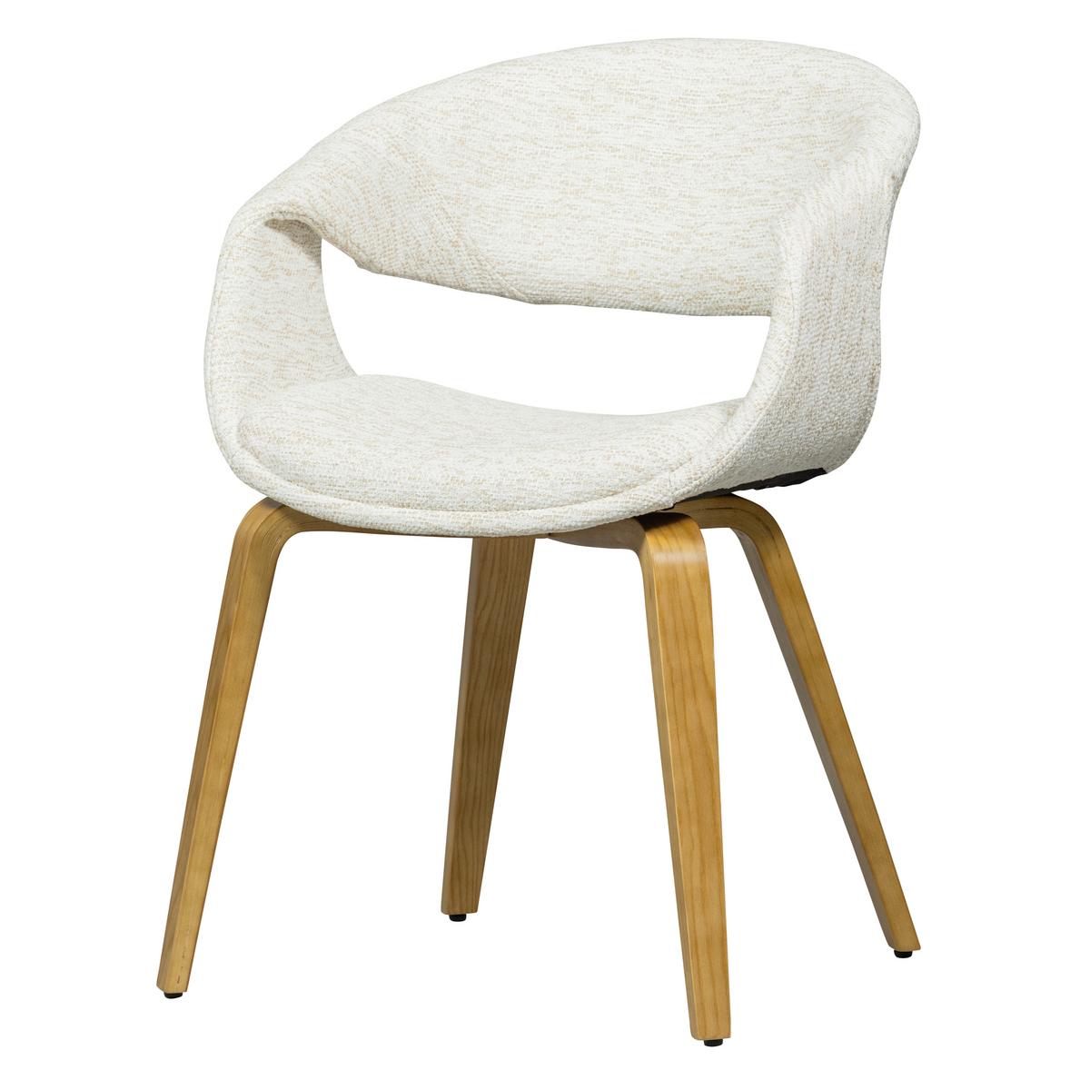 Armlehnstuhl-Set Yossi Naturfarben B: 57cm - Naturfarben, MODERN, Holzwerkstoff/Textil (57/78/57cm) - Livetastic