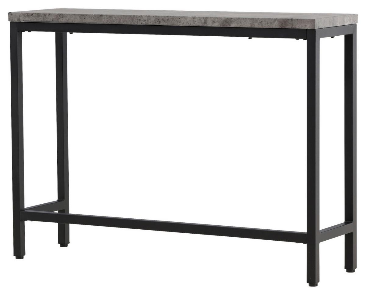 Beistelltisch Rise - Schwarz/Grau, Design, Holzwerkstoff/Metall (110/30/80cm) - Livetastic