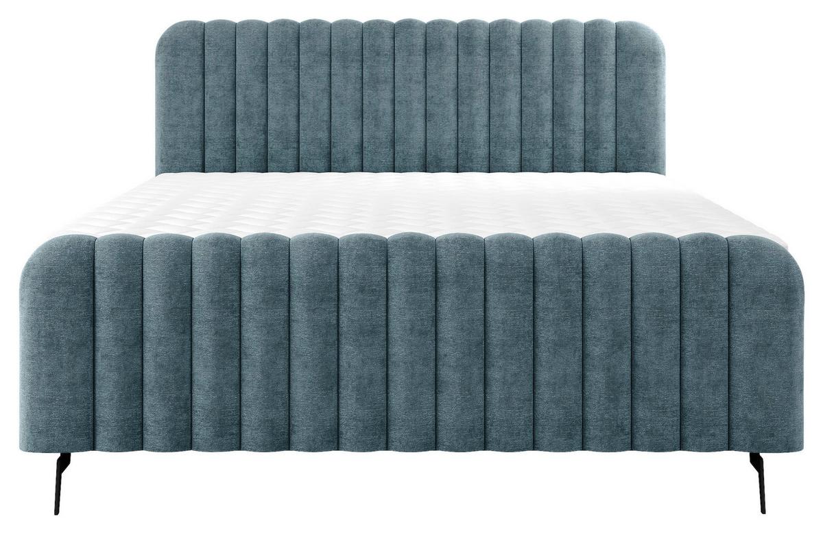 Boxbett Liam Petrol 160x200 Cm - Petrol/Schwarz, MODERN, Holz/Holzwerkstoff (160/200cm) - MID.YOU