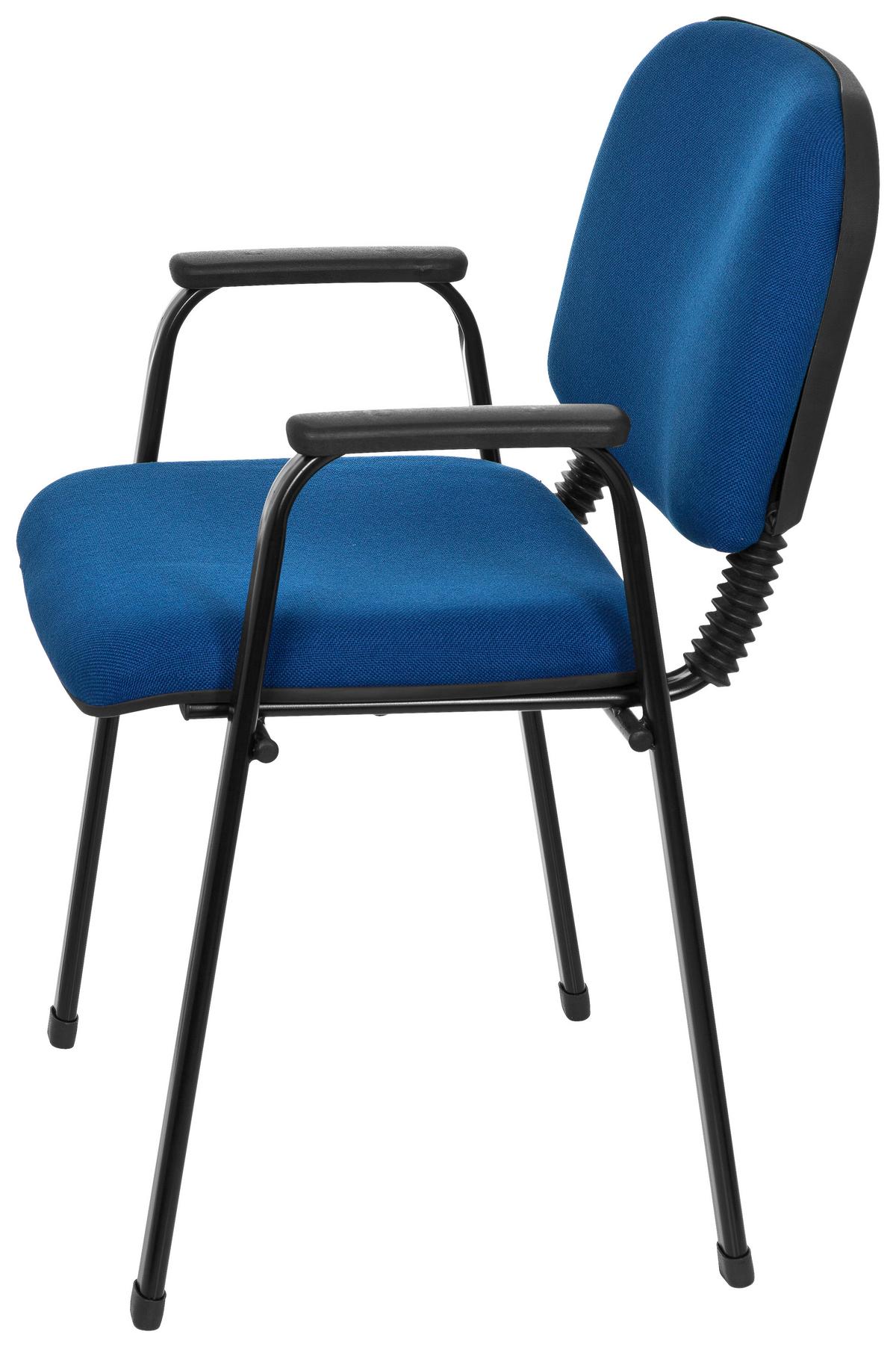 Besucherstuhl Xt 650 Blau/Schwarz Bis 120 Kg - Blau/Schwarz, Basics, Kunststoff/Textil (55/84/42cm) - MID.YOU