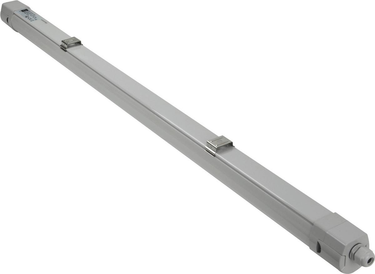 LED-Deckenleuchte L: 147 cm, für In- und Outdoor - Hellgrau, Basics, Kunststoff (147/6/6cm)