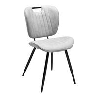 Jídelní židle HINA sv. šedá - černá/světle šedá, Moderní, kov/dřevo (46/84/57cm) - Bessagi Home