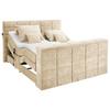 Boxspringbett Mit Topper 180x200 Denver - Sandfarben, KONVENTIONELL, Textil (180/200cm) - Carryhome