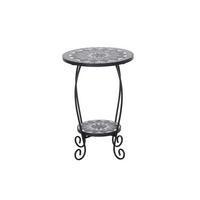 BLUMENSTÄNDER J53794 - Schwarz, KONVENTIONELL, Keramik/Metall (41/41/59cm) - Gardenson