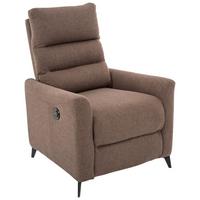 Relaxsessel Solace Braun/Schwarz B: 72 cm - Schwarz/Braun, Design, Textil/Metall (72/100/89cm) - Livetastic