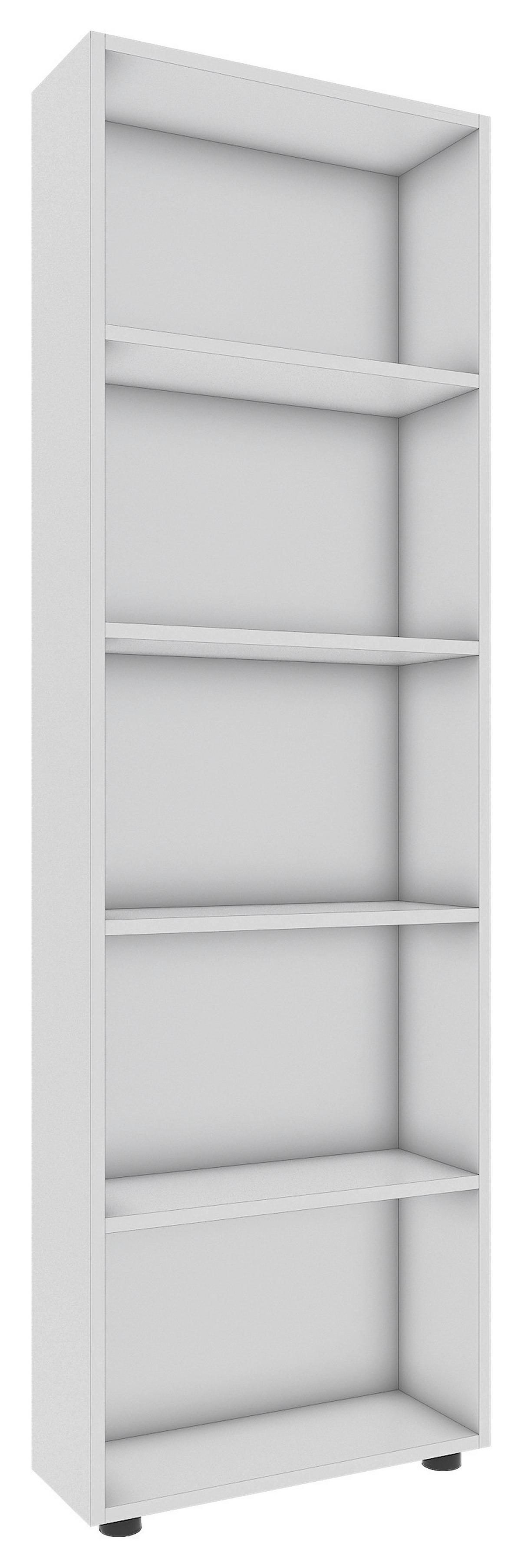 Regal Bulas Weiß B: 56 cm - Schwarz/Weiß, Basics, Holzwerkstoff (56/169/20cm) - MID.YOU