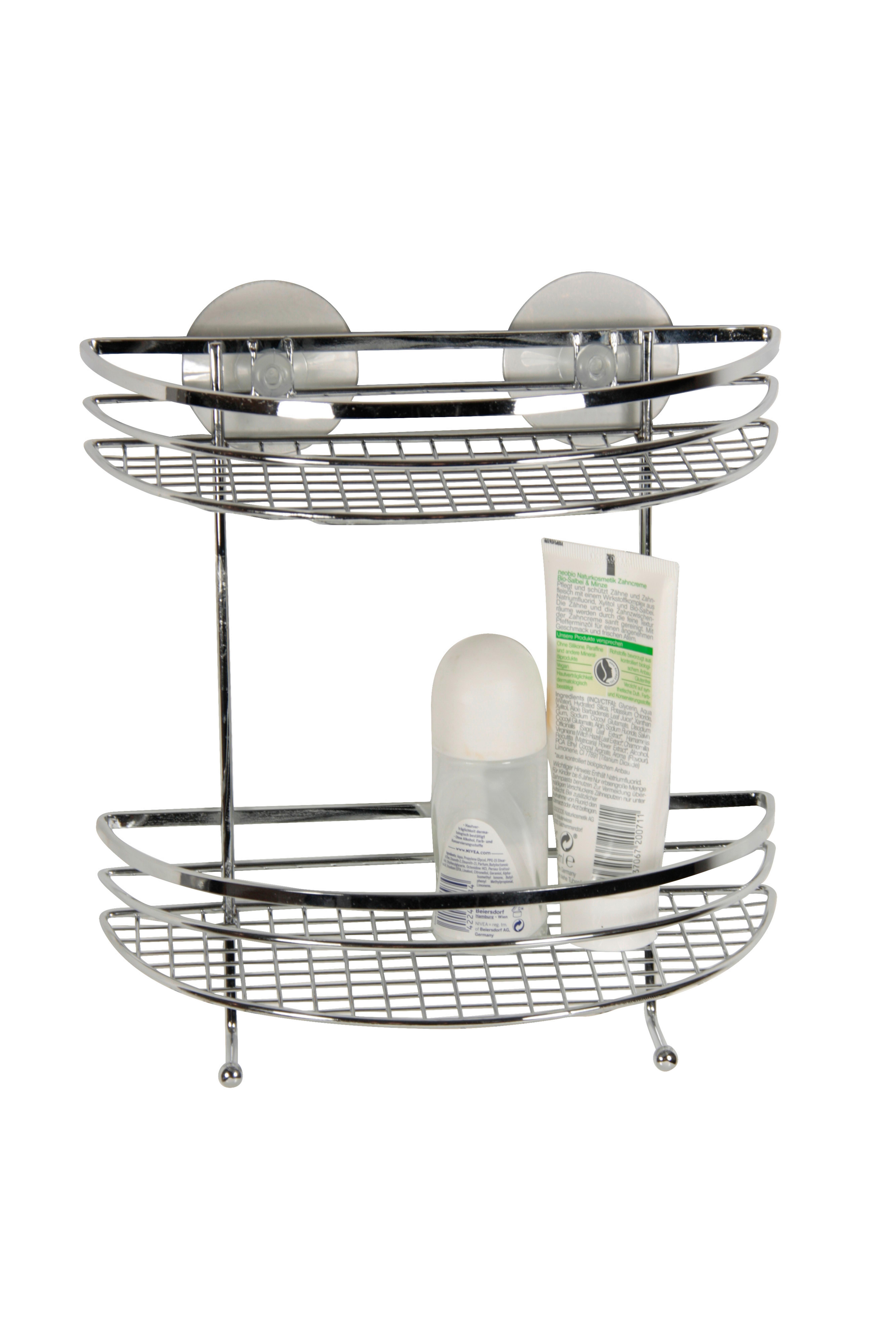 Duschregal 2 Ablagen rund 24x25cm Milano