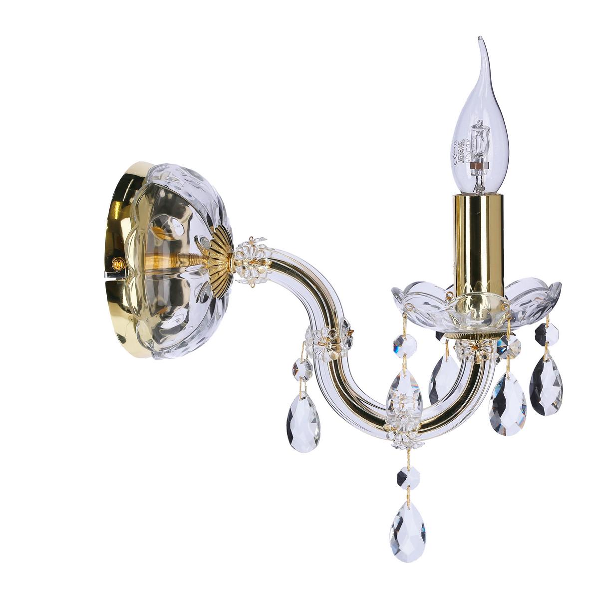 Wandleuchte 21-95742 Maria Teresa - Goldfarben, KONVENTIONELL, Metall (12/26/24cm)