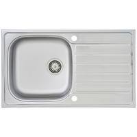 Spüle Respekta Edelstahl Bxt: 86x50 Cm - Edelstahlfarben, Trend, Metall (86/17,5/50cm) - Respekta