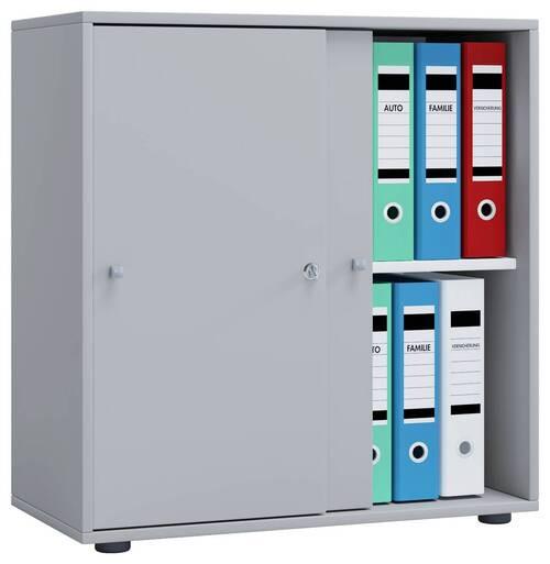 Aktenschrank Lona L Grau B: 70 Cm - Grau, Basics, Holzwerkstoff (70/74/37cm) - MID.YOU