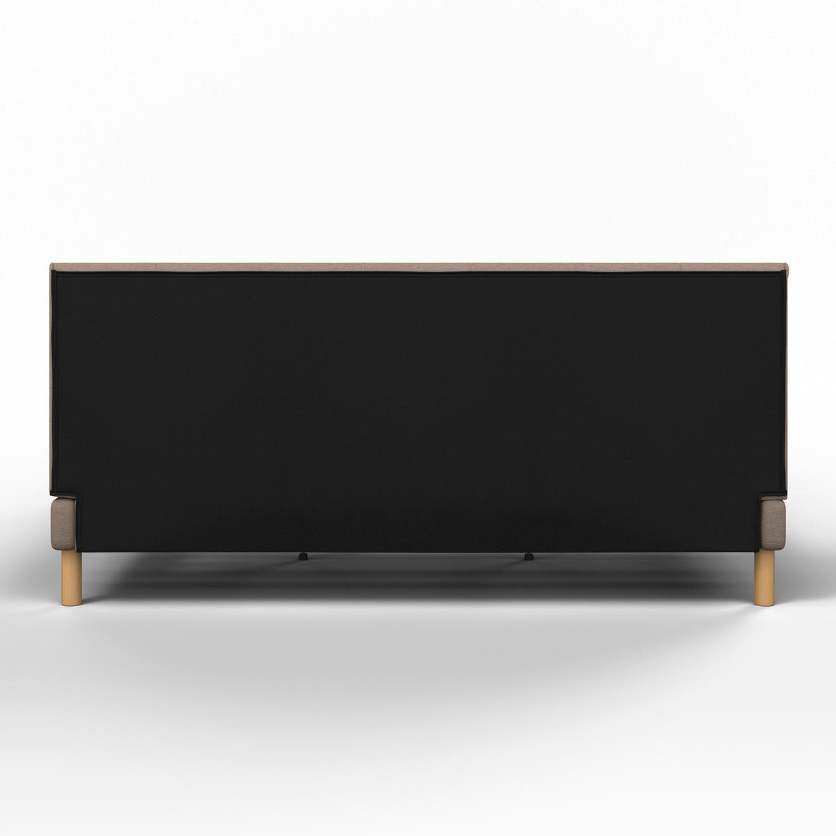 Čalouněná postel MARA 180x200 cm, šedobéžová - šedobéžová/přírodní barvy, Moderní, kov/dřevo (180/200cm) - Bessagi Home