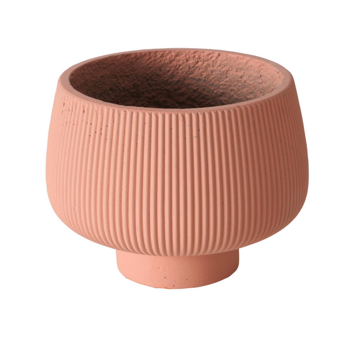 OBAL NA KVĚTINÁČ DORYN I - růžová, Moderní, kámen (15/12cm) - Modern Living