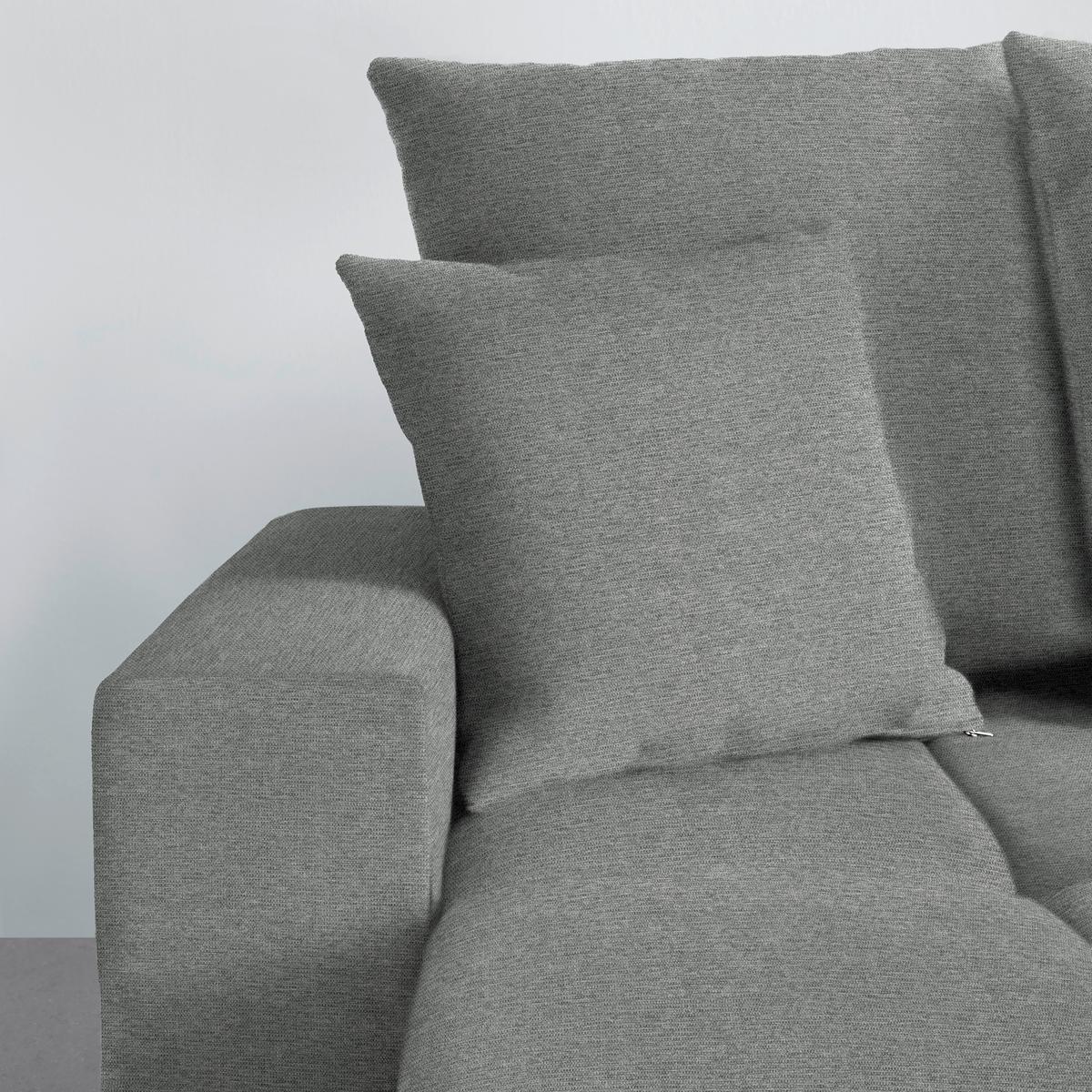 Rohová sedačka ALATRI, oboustranná,šedá,s polštáři - šedá/černá, Moderní, textil/plast (289/90/176cm) - Based