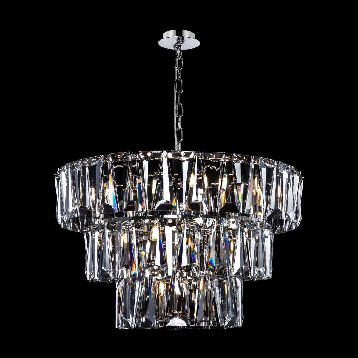 Pendelleuchte Puntes - Chromfarben, Trend, Metall (77/50/77cm) - MAYTONI