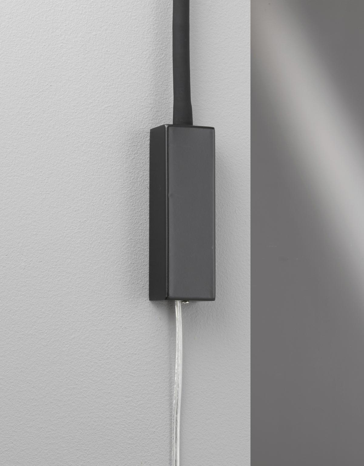 LED-Wandleuchte Sten 1-Flammig dimmbar und drehbar - Schwarz, Basics, Metall (35/4/61cm) - Fischer & Honsel