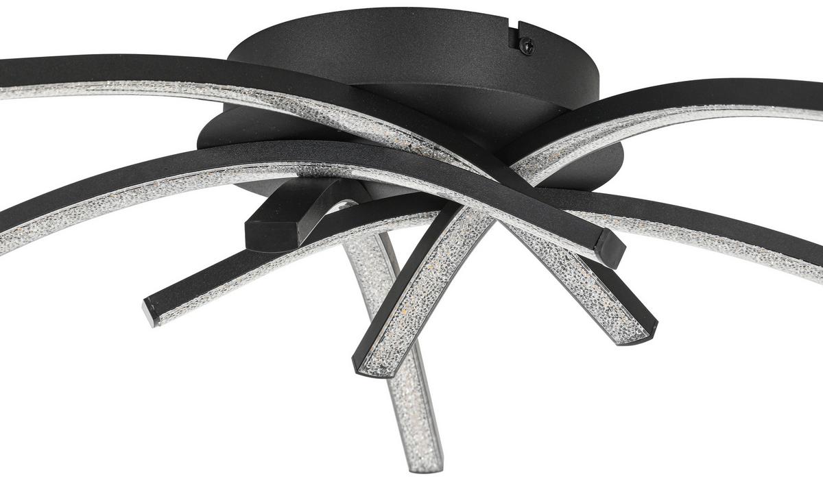 Led-deckenleuchte Doina - Schwarz, MODERN, Kunststoff/Metall (67ml) - Luca Bessoni