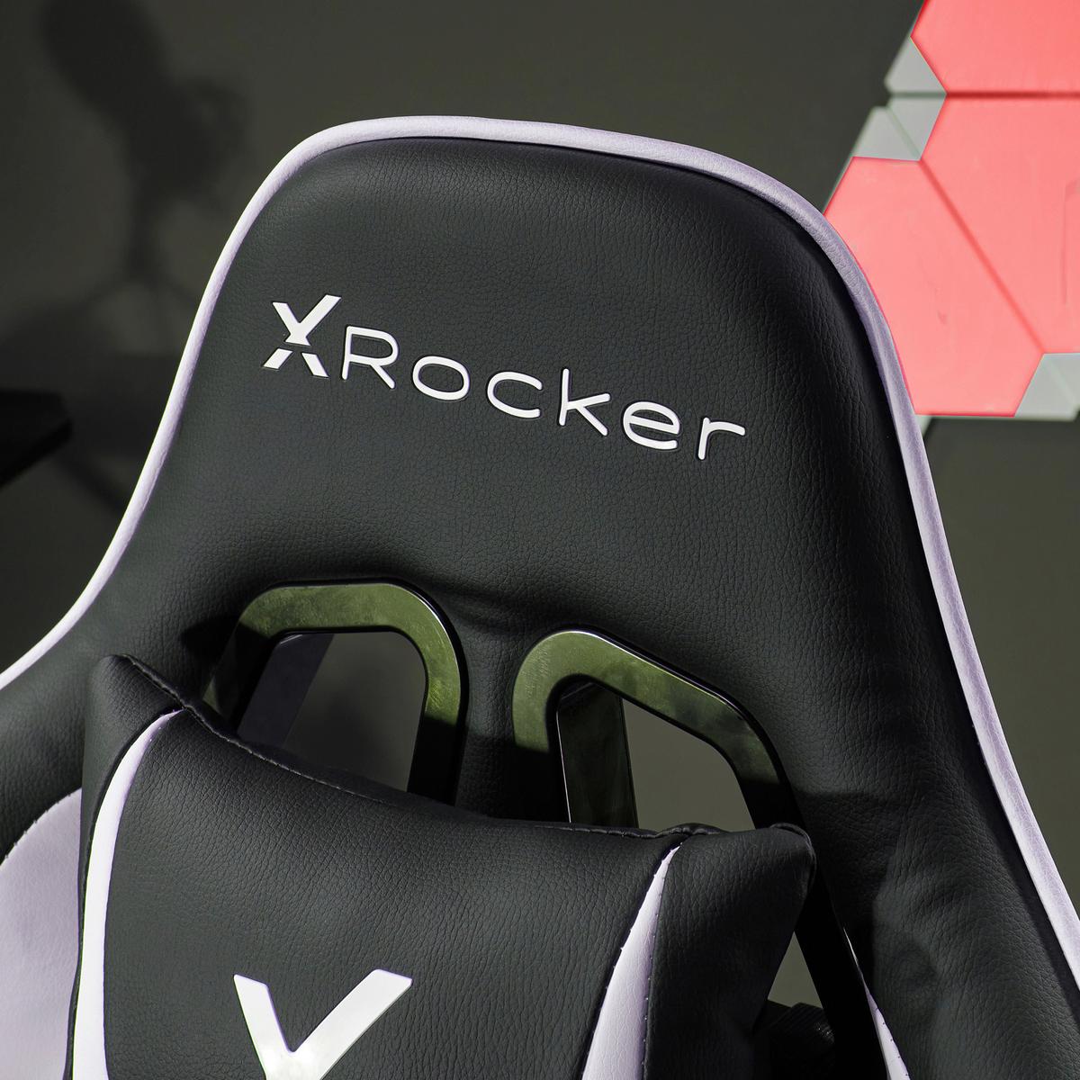 Gaming Stuhl Egility Compact Lederlook, Rot/Schwarz/Weiß - Rot/Schwarz, MODERN, Kunststoff/Textil (55/113/62,5cm) - X Rocker