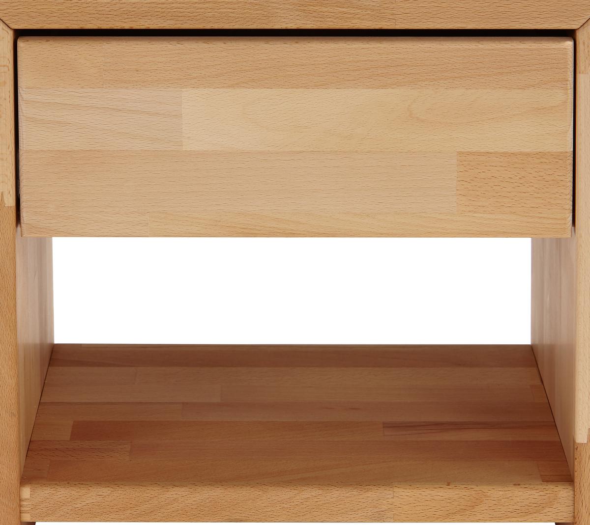 NOČNÍ STOLEK ELISABETH - jádrový buk, Konvenční, dřevo (40/40/33cm)