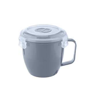 Luca Bessoni Mikrowellendose Frank Ca. 0,62 Liter - Transparent/Grau, MODERN, Kunststoff (13,5/11cm) - Luca Bessoni