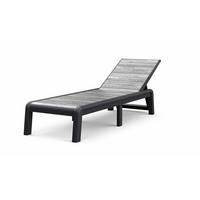 DECO PORTO so 4 polohami, skladacie - grafitová/farba vlašského orecha, Design, plast (58/34,5/191,5cm)