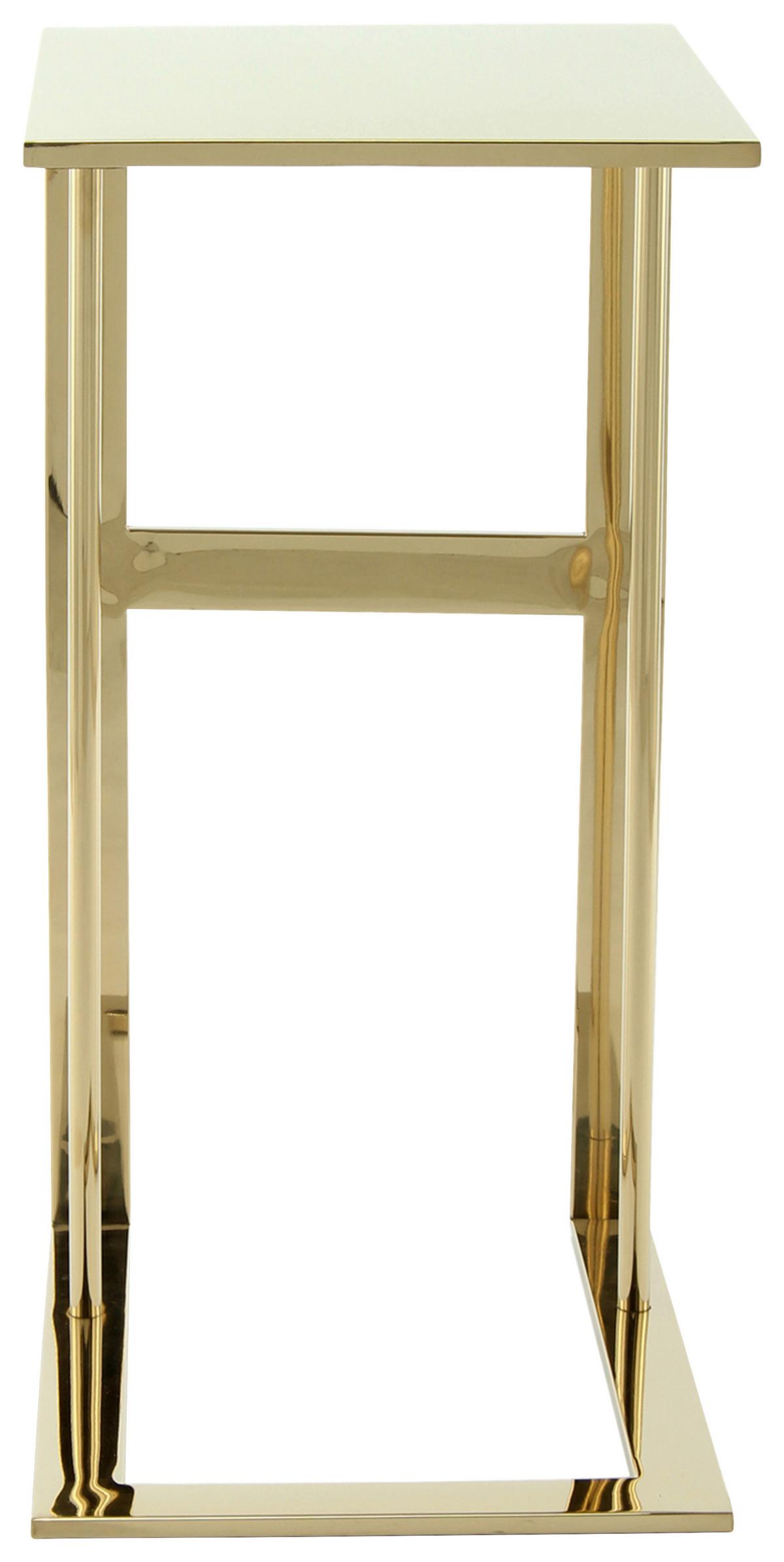 Beistelltisch Sita 100 Gold - Goldfarben, Design, Metall (40/30/60cm) - Kayoom