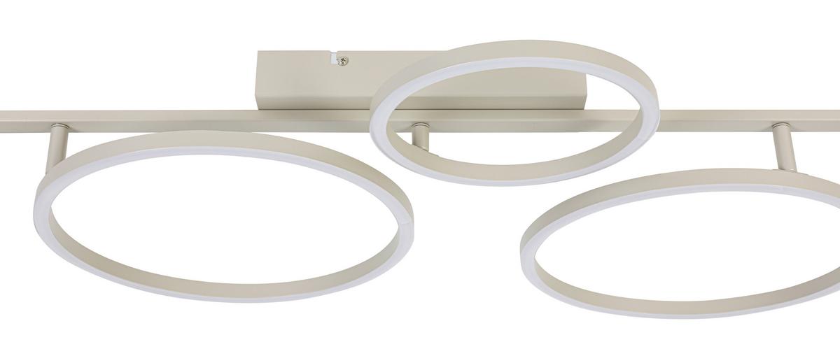 LED-Deckenleuchte Cemil - Sandfarben, Basics, Kunststoff/Metall (125/88/12cm) - Luca Bessoni