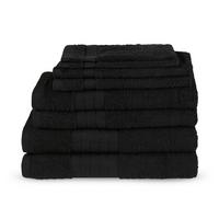 Handtuch Cotton Baumwolle 500 g/M2 Schwarz 8--Teilig. - Schwarz, KONVENTIONELL, Textil (20/20/28cm) - MID.YOU
