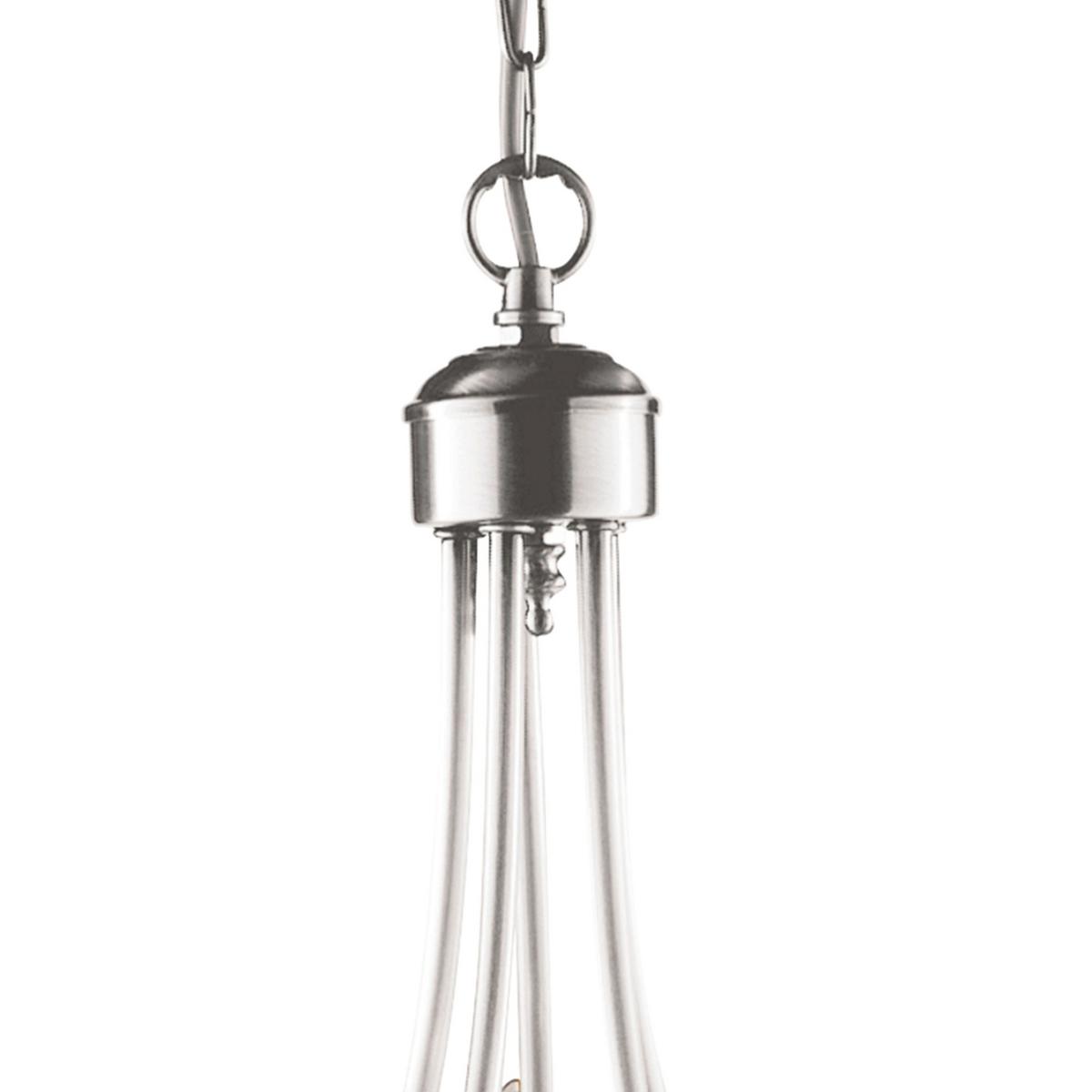 Kronleuchter Maypole 5-Flammig Silberfarben, höhenverstellbar - Silberfarben, LIFESTYLE, Metall (46/120cm)