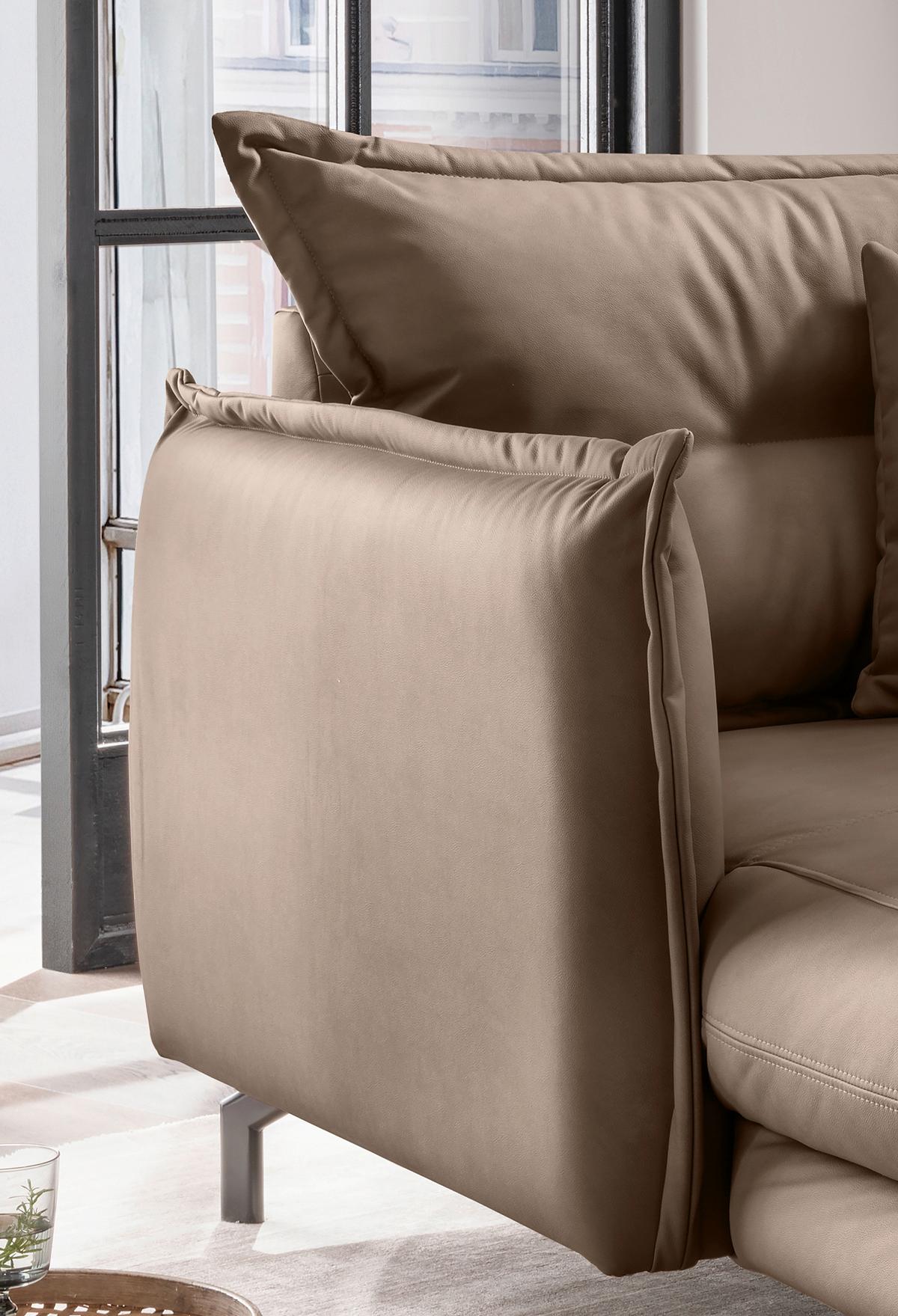 XXL-Sessel Lava Braun B: 111cm - Schwarz/Braun, MODERN, Textil (111/101/167cm) - Livetastic