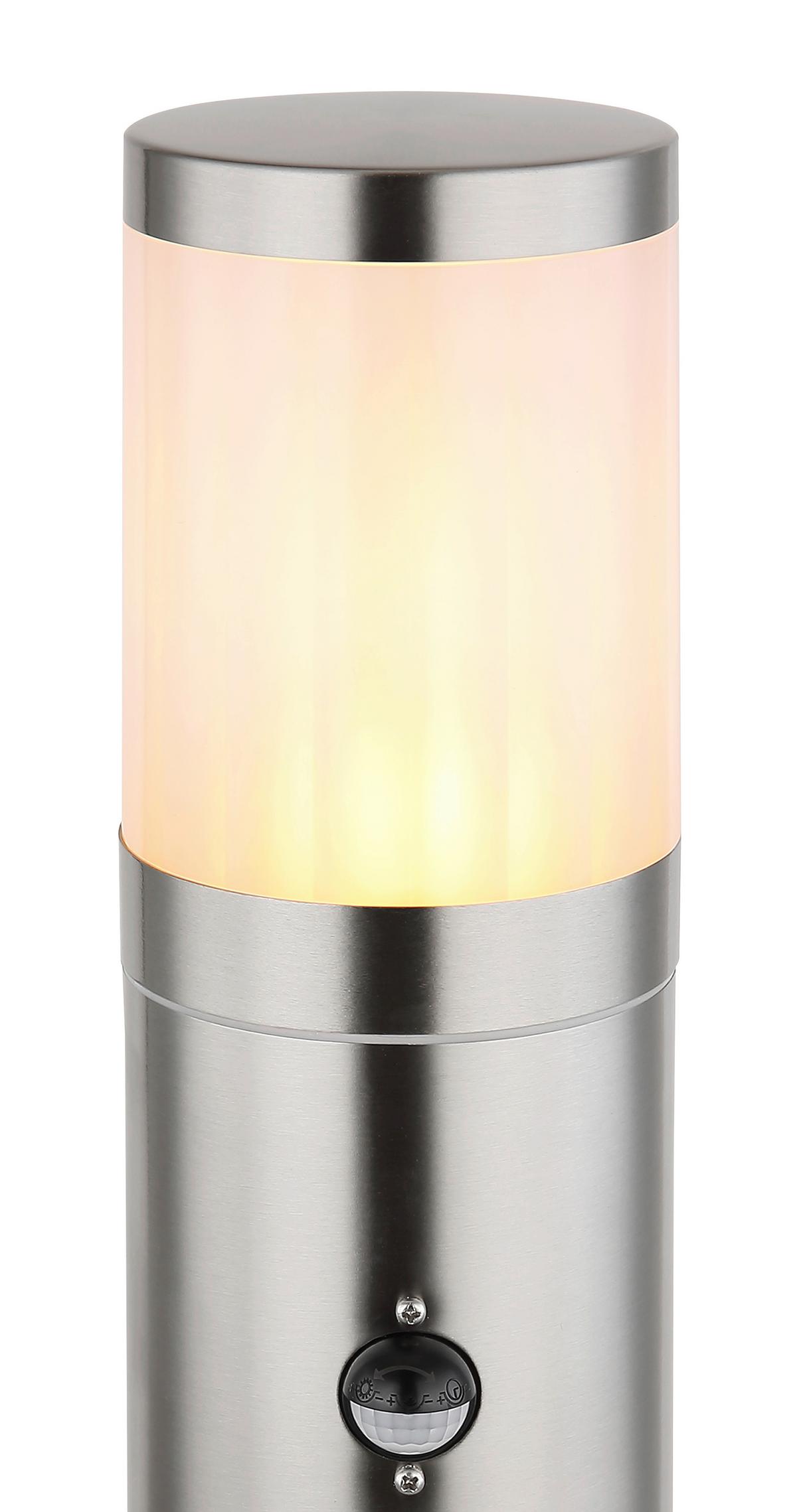 Außenleuchte Xeloo 60 Watt Edelstahl, Bodenmontage - Silberfarben, Basics, Kunststoff/Metall (14/80cm) - Globo