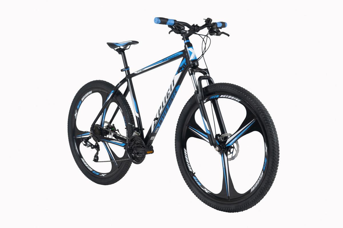 Mountainbike 29'' WYLD Xplicit schwarz/blau - Schwarz, Basics, Metall (25cm)