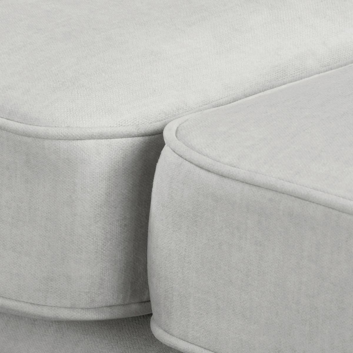 Schlafsofa Laura Hellgrau, B: 190cm - Hellgrau/Braun, Design, Textil (190/74/91cm) - P & B