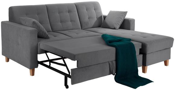 Ecksofa Bergen - Dunkelgrau/Naturfarben, Design, Textil (231/160cm) - Luca Bessoni