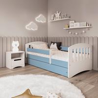 KINDER-/JUNIORBETT Classic Blau/Weiß 80x160cm - Blau/Birkefarben, MODERN, Holz/Holzwerkstoff (80/160cm) - MID.YOU