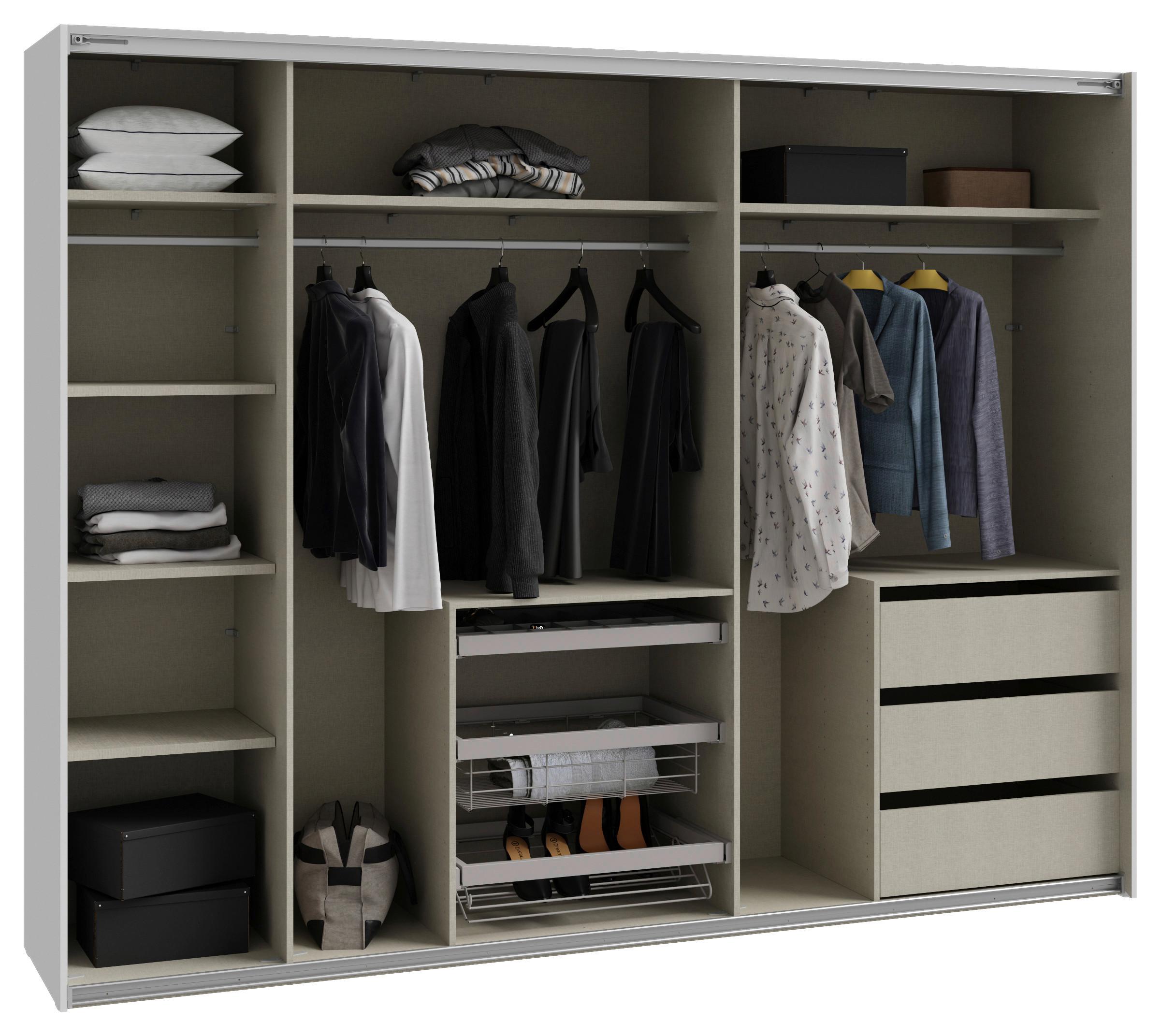 SKRIŇA S POSUVNÝMI DVERAMI NEKTARIUS - čierna/sivá, Modern, kov/kompozitné drevo (269,8/210,5/62,9cm)