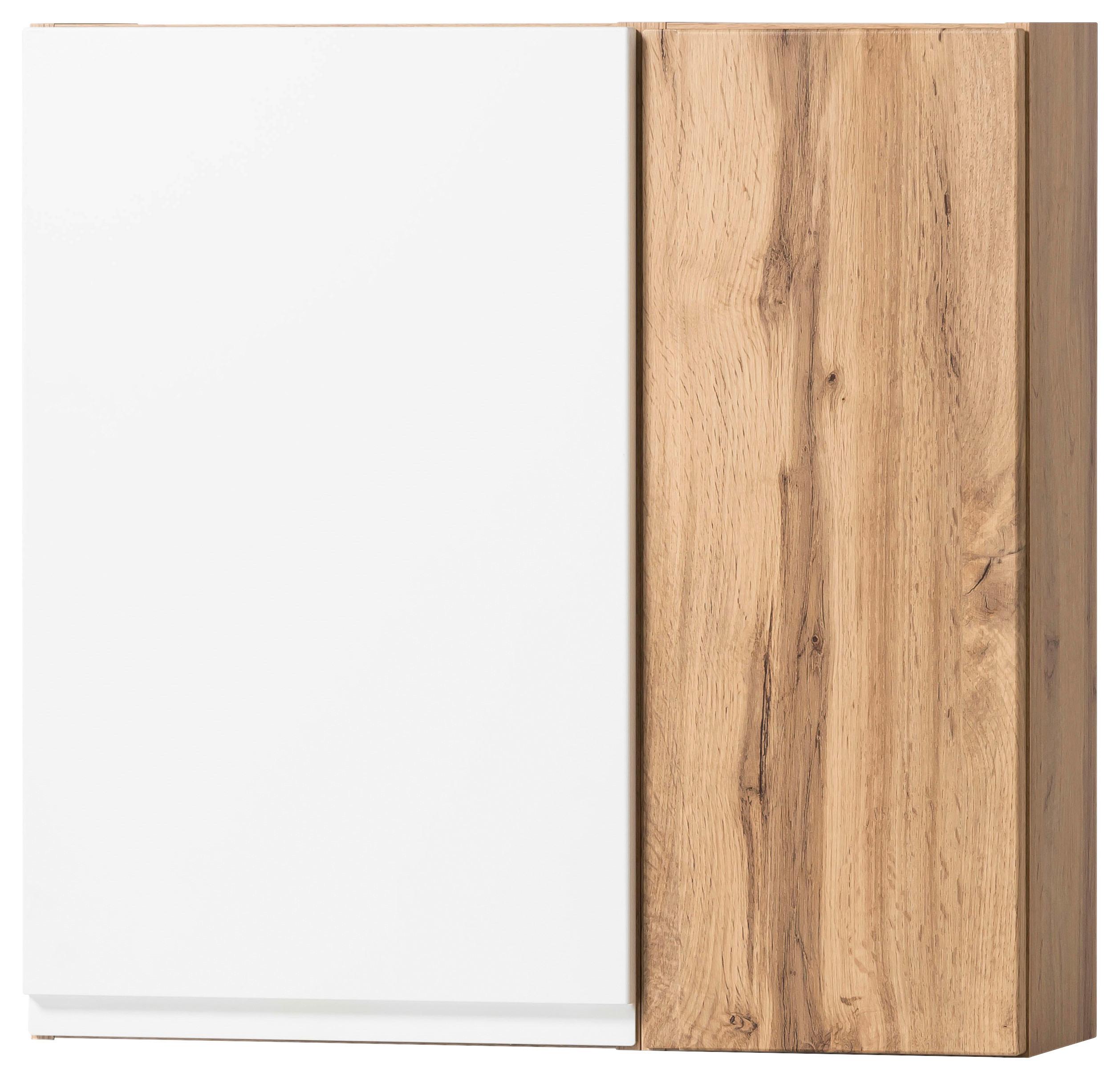 Hängeschrank Varese B: 65 cm Wotaneiche Dekor/Weiß - Eiche Wotan/Weiß, MODERN, Holzwerkstoff (65/64/20cm) - Held