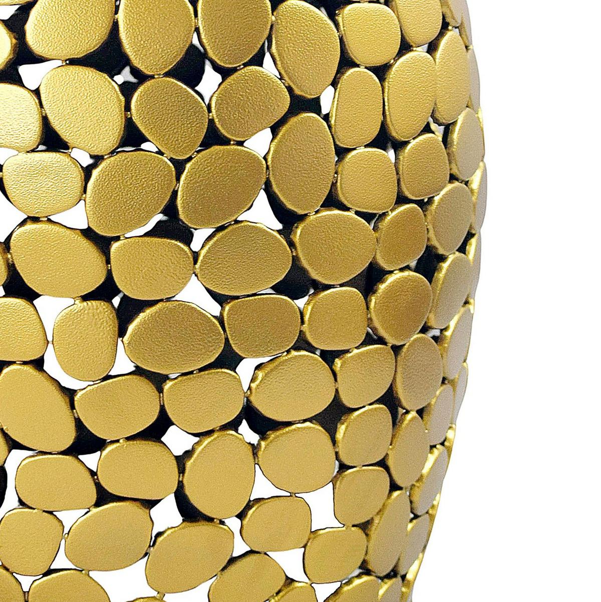 Beistelltisch Goldfarben B: 40 cm - Goldfarben, Design, Stein/Metall (40/46/40cm) - Livetastic