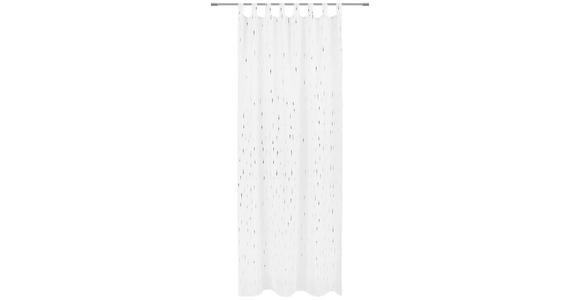 Vorhang Mit Schlaufen Und Band Julia 140x255 Cm Weiß/silber - Weiß, MODERN, Textil (140/255cm) - Luca Bessoni
