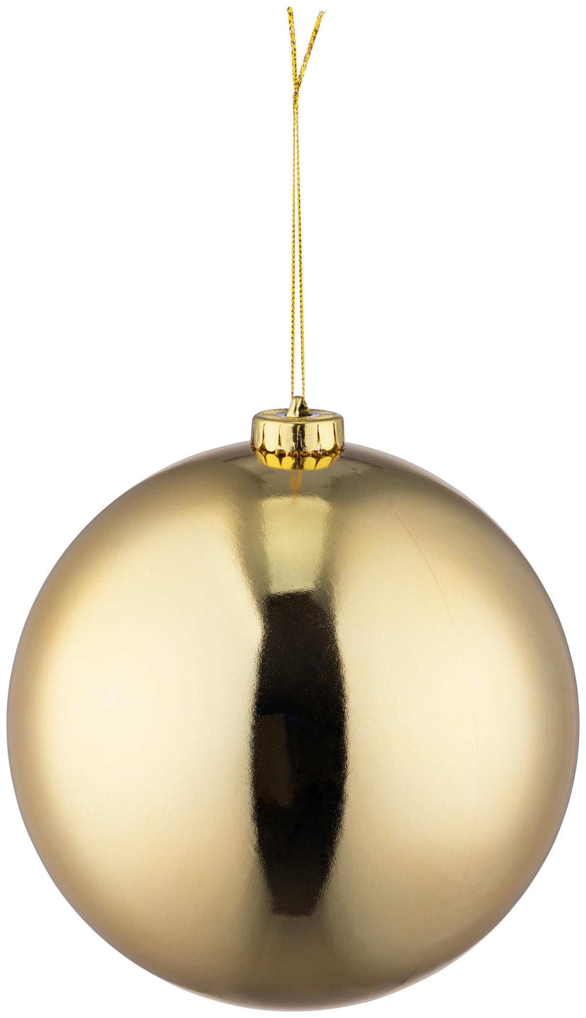 CHRISTBAUMKUGEL Daisy, Goldfarben - Goldfarben, KONVENTIONELL, Kunststoff (15cm) - Luca Bessoni