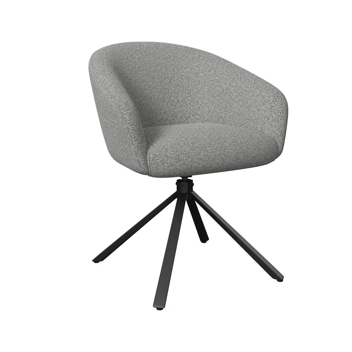 Židle s područkami Amina, šedá - šedá/černá, Moderní, kov/textil (64/81/63cm) - Bessagi Garden
