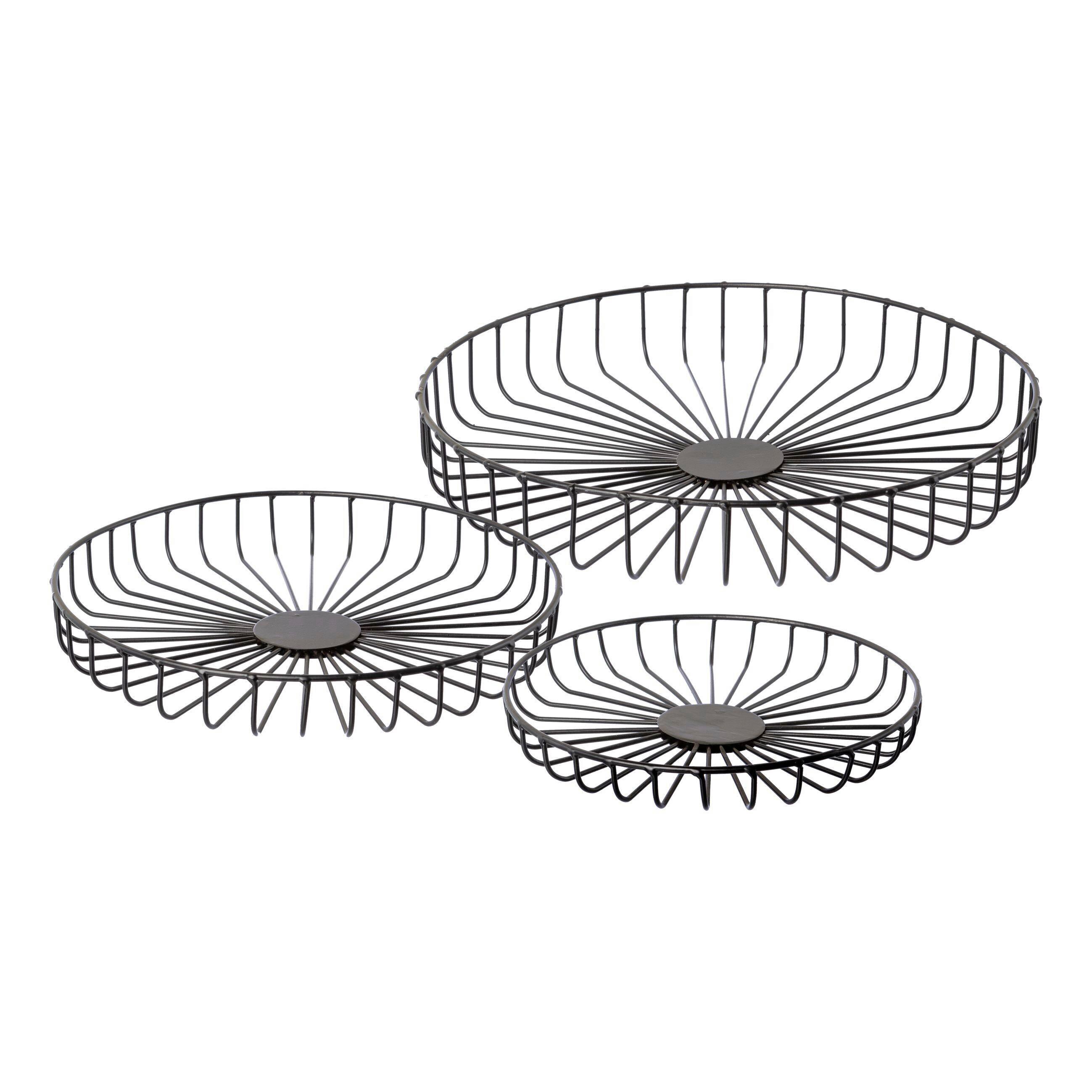 Dekoračná miska Petra, Ø: 34cm - čierna, Basics, kov (34/6cm) - Modern Living
