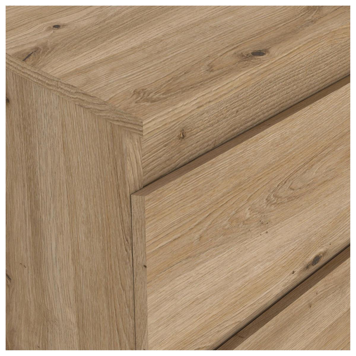 Kommode Mara 2 Artisan B: 77 cm - Weiß/Eiche Artisan, Trend, Holz (77/80,4/42cm)