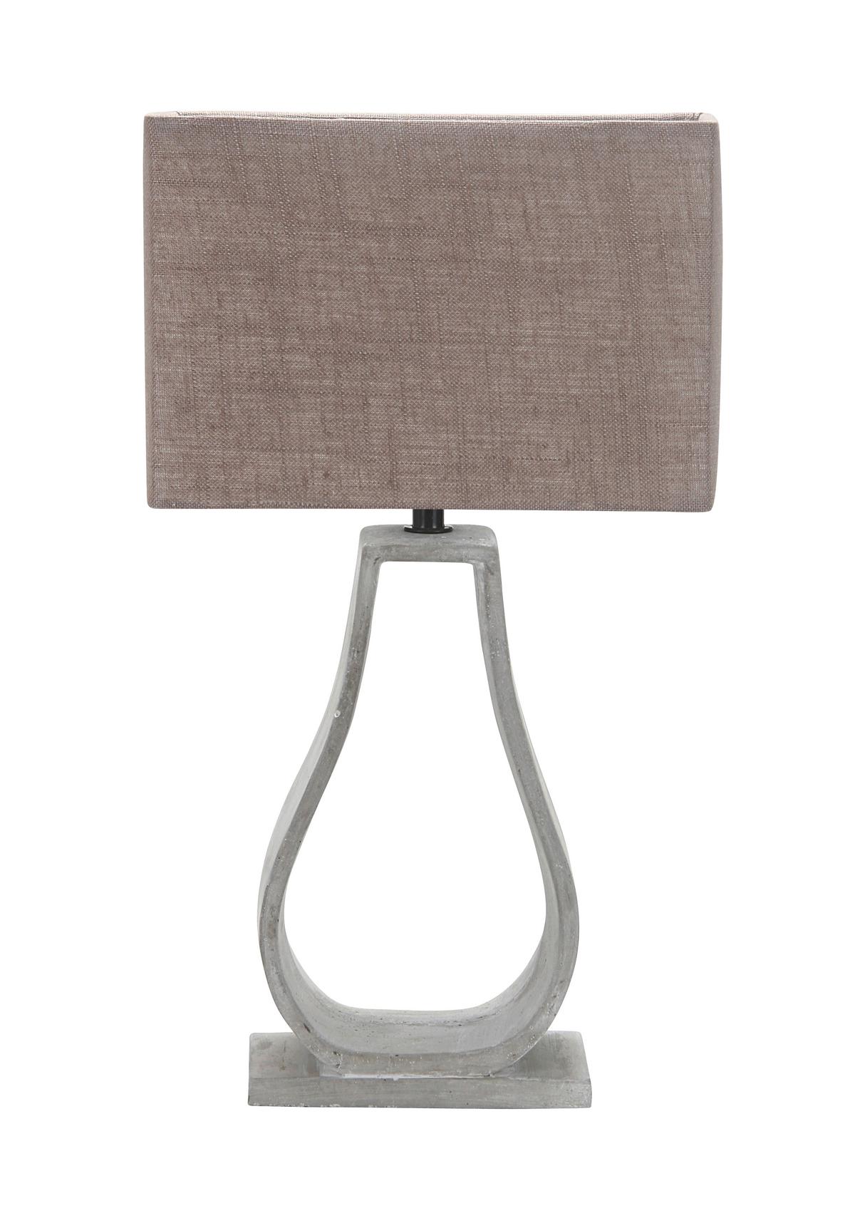 Tischleuchte 41-79992 - Beige, Design, Stein/Textil (13/22.5/39.5cm)