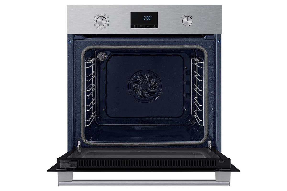 Einbaubackofen Nv68a1170bs/Ol - Silberfarben/Schwarz, Design, Glas/Metall (59,5/59,5/57cm) - Samsung